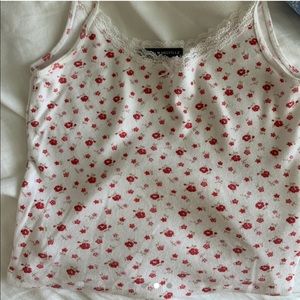 Brandy Melville rare floral skylar tank top
